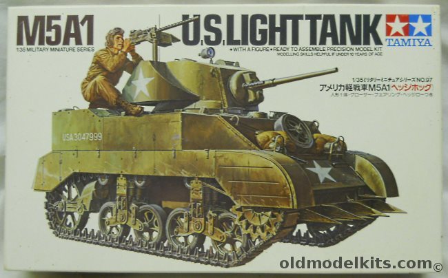 Tamiya 1/35 M5A1 US Light Tank, 3597 plastic model kit